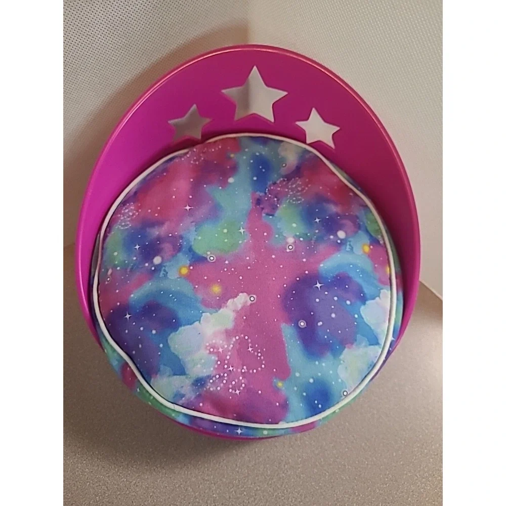 2016 American Girl Doll Brand Truly Me Galaxy Pet‎ Cat Dog Bed Pink Round Chair